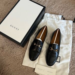 AUTHENTIC GUCCI JORDAAN LEATHER LOAFER